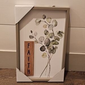 Green Botanical Faith Wall Art